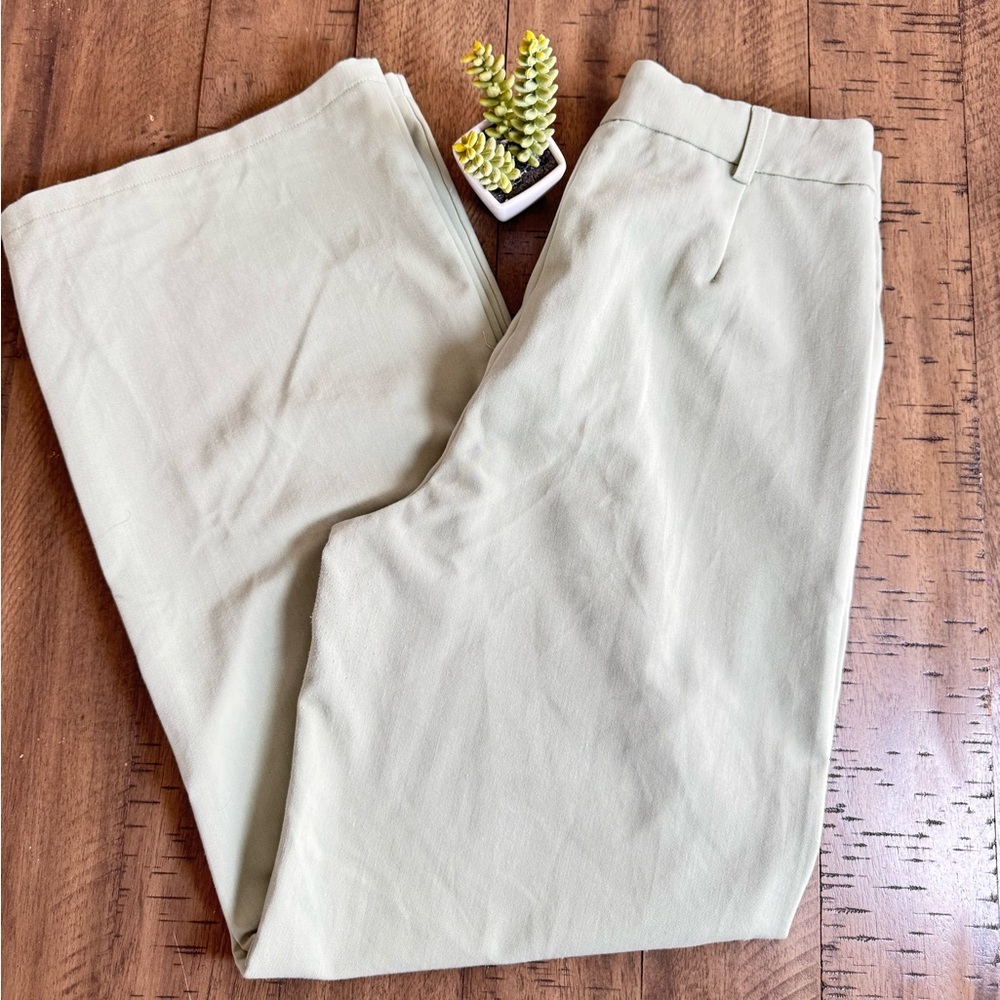Princess Polly Sophisticated Green Wide Leg Pants with Tailored Fit - Picture 5 of 15